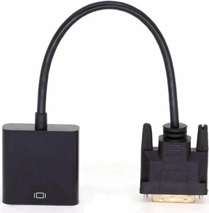 25CM Active Dual Link DVI-D 24+1 Male to VGA Female Video Adapter Cable with DAC Chip, Digital to Analog Signal Converter, Max 1920x1080 Resolution 25CM Active Dual Link DVI-D 24+1 Male to VGA Female Video Adapter Cable with DAC Chip, Digital to Analog Signal Converter, Max 1920x1080 Resolution