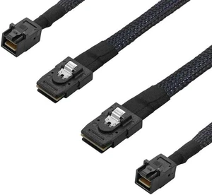 2 Pack 0.5m/1.6ft SFF-8643 to SFF-8087 Breakout Cable, Internal Mini SAS HD to SFF-8087 36Pin Server RAID Storage Cable 2 Pack 0.5m/1.6ft SFF-8643 to SFF-8087 Breakout Cable, Internal Mini SAS HD to SFF-8087 36Pin Server RAID Storage Cable
