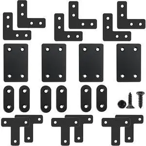 22 Pack Straight Brace Stainless Steel Black Flat Brace Straight Corner Braces Straight Brackets Metal Flat Straight Mending Plates with Screws 22 Pack Straight Brace Stainless Steel Black Flat Brace Straight Corner Braces Straight Brackets Metal Flat Straight Mending Plates with Screws
