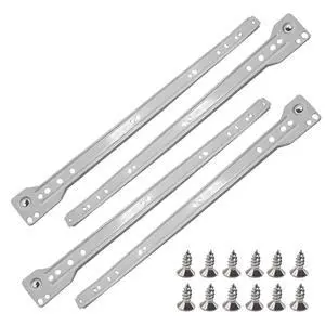 16 Inch Bottom Mount Drawer Slides Kit with Screws, White Pair | Smooth Glide Drawer Rails for Cabinets Furniture or Closet Easy Install Metal Track Hardware for Side Bottom Mounted Drawers 16 Inch Bottom Mount Drawer Slides Kit with Screws, White Pair | Smooth Glide Drawer Rails for Cabinets Furniture or Closet Easy Install Metal Track Hardware for Side Bottom Mounted Drawers