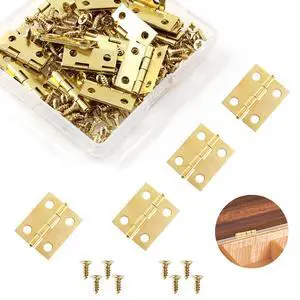 Small Hinges, 18 x 15 mm, Retro Brass, 50 Pcs | Butt Hinge Miniature Hardware, 180 Degree Rotation, Mini Hinges with Screws Small Hinges, 18 x 15 mm, Retro Brass, 50 Pcs | Butt Hinge Miniature Hardware, 180 Degree Rotation, Mini Hinges with Screws