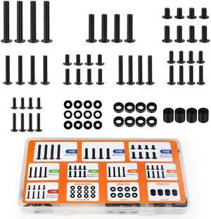 Universal TV Mount Screw Kit for VESA Mounting - M4 M5 M6 M8 Screws | & Washers, Complete Hardware Kit Fits Most TVs/Monitors Up to 80 Inches Universal TV Mount Screw Kit for VESA Mounting - M4 M5 M6 M8 Screws | & Washers, Complete Hardware Kit Fits Most TVs/Monitors Up to 80 Inches