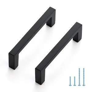 Matte Black Cabinet Pulls Slim Square Handles, 3 Inch, 10 Pack | Slim Square Bar, Solid Build, Modern Look, Easy Install, For Kitchen Drawers, Dressers, Cabinets, Furniture Projects Matte Black Cabinet Pulls Slim Square Handles, 3 Inch, 10 Pack | Slim Square Bar, Solid Build, Modern Look, Easy Install, For Kitchen Drawers, Dressers, Cabinets, Furniture Projects
