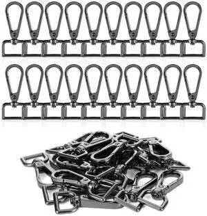 20 Pcs Metal Swivel Lobster Clasp Hooks,D Rings Purse Hardware for Bag Making,Purse Strap Hardware Push Gate Snap Hooks Trigger Clips for DIY Crafts Keychain Purse Handbag Making (Black,3/4 Inch) 20 Pcs Metal Swivel Lobster Clasp Hooks,D Rings Purse Hardware for Bag Making,Purse Strap Hardware Push Gate Snap Hooks Trigger Clips for DIY Crafts Keychain Purse Handbag Making (Black,3/4 Inch)