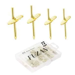72 pcs Picture Hangers with 10-60lbs, 4 Different Size Picture Hangers, Iron Alloy Nail Hooks, Plaster Picture Hanging Kit on Wooden/Drywall Hanging Hardware for Clock, Mirror, Jewelry 72 pcs Picture Hangers with 10-60lbs, 4 Different Size Picture Hangers, Iron Alloy Nail Hooks, Plaster Picture Hanging Kit on Wooden/Drywall Hanging Hardware for Clock, Mirror, Jewelry