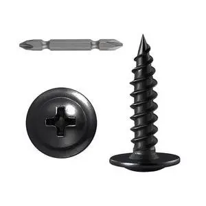 (250 pcs)#8×1" Black Truss Head Wood Screws Quick Metal Self Tapping Zinc Oxide (250 pcs)#8×1" Black Truss Head Wood Screws Quick Metal Self Tapping Zinc Oxide