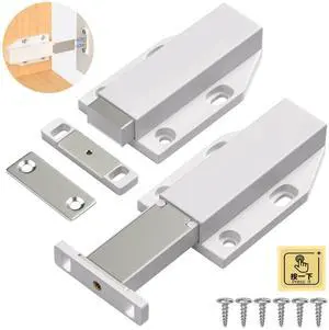 Magnetic Push Latch Heavy Duty Jiayi Push to Open Cabinet Hardware Magnetic Touch Latches for Large Door Push Release Latches Kitchen Drawer Push Catch Press Out Latch (White, 2 Pack) Magnetic Push Latch Heavy Duty Jiayi Push to Open Cabinet Hardware Magnetic Touch Latches for Large Door Push Release Latches Kitchen Drawer Push Catch Press Out Latch (White, 2 Pack)