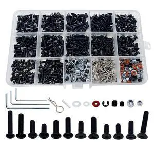 520pcs Universal RC Screw Kit Screws Assortment Set, Hardware Fasteners for Traxxas Redcat Arrma Axial RC4WD HSP HPI SCX10 Losi 1/8 1/10 1/12 1/16 Scale RC Crawler Cars Trucks 520pcs Universal RC Screw Kit Screws Assortment Set, Hardware Fasteners for Traxxas Redcat Arrma Axial RC4WD HSP HPI SCX10 Losi 1/8 1/10 1/12 1/16 Scale RC Crawler Cars Trucks