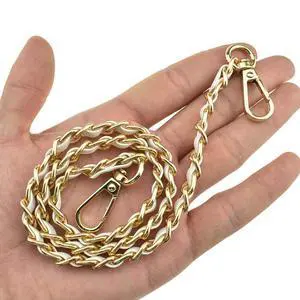 Mini Purse Chain Strap Slim Wide 8mm for LV Length 23.6 inches Extra Thick 4.5mm White Leather Gold Hardware for Shoulder Cross Body Sling Handbag Wallet Comfortable Flat Metal Strap 1 Pack Mini Purse Chain Strap Slim Wide 8mm for LV Length 23.6 inches Extra Thick 4.5mm White Leather Gold Hardware for Shoulder Cross Body Sling Handbag Wallet Comfortable Flat Metal Strap 1 Pack