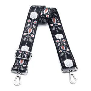Wide Purse Strap Adjustable Replacement Crossbody Bag Strap Silver Hardware Shoulder Straps for Canvas Tote Handbags Wide Purse Strap Adjustable Replacement Crossbody Bag Strap Silver Hardware Shoulder Straps for Canvas Tote Handbags