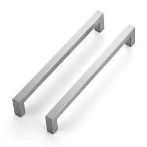 Brushed Nickel Cabinet Square Handles Drawer Pulls 8 Inch 1 Pack | Screws Included, Smooth Touch, Square Bar Grip, Stainless Steel, Easy Installation, For Cupboards, Drawers, Dressers, Cabinet Brushed Nickel Cabinet Square Handles Drawer Pulls 8 Inch 1 Pack | Screws Included, Smooth Touch, Square Bar Grip, Stainless Steel, Easy Installation, For Cupboards, Drawers, Dressers, Cabinet
