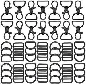 56 Pieces D Rings for Purse Bag Hardware Purse Hardware for Bag Making Buckles Craft (Black,25 mm) 56 Pieces D Rings for Purse Bag Hardware Purse Hardware for Bag Making Buckles Craft (Black,25 mm)