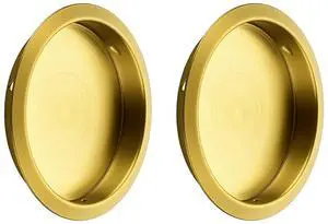 Gold Round Pocket Door Pulls Clo, 2-1/8 Inch, 2 Pack | Snap-in Installation, No Nails Needed, Flush Finger Pull, For Closet Doors, Sliding Doors, Cabinets, Home Hardware Updates Gold Round Pocket Door Pulls Clo, 2-1/8 Inch, 2 Pack | Snap-in Installation, No Nails Needed, Flush Finger Pull, For Closet Doors, Sliding Doors, Cabinets, Home Hardware Updates