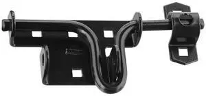 Sliding Bolt Gate Latch, Steel, Heavy Duty, Black | Flush Mounts on In-Swing or Out-Swing Gates and Doors; Padlockable, Reversible, Hardware Included Sliding Bolt Gate Latch, Steel, Heavy Duty, Black | Flush Mounts on In-Swing or Out-Swing Gates and Doors; Padlockable, Reversible, Hardware Included