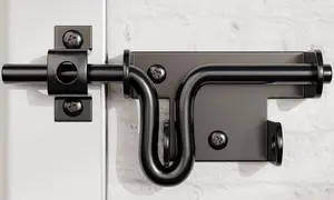 Slide Bolt Gate Latch for Wooden Fence Door Lock With Padlock Hole, Heavy Duty Sliding Lock, Black Barrel Bolt Latches Hardware for Wood Vinyl Fence Barn Shed Slide Bolt Gate Latch for Wooden Fence Door Lock With Padlock Hole, Heavy Duty Sliding Lock, Black Barrel Bolt Latches Hardware for Wood Vinyl Fence Barn Shed