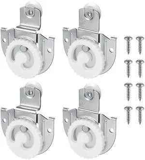 Sliding Closet Door Hardware Set, 4 Pack Sliding Wardrobe Door Hardware Roller Kit Includes Knob Adjustable Door Hooks and Screws Sliding Closet Door Hardware Set, 4 Pack Sliding Wardrobe Door Hardware Roller Kit Includes Knob Adjustable Door Hooks and Screws