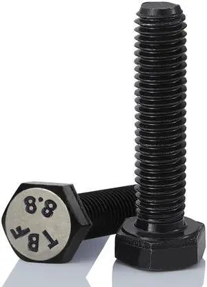 M12-1.75 x 130mm 3Pcs Hex Bolts, Hexagon Head Screw, 8.8 Grade Alloy Steel, Black Oxide Finish, Metric Full Machine Thread M12-1.75 x 130mm 3Pcs Hex Bolts, Hexagon Head Screw, 8.8 Grade Alloy Steel, Black Oxide Finish, Metric Full Machine Thread