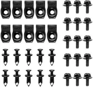 GRC-70 35PCS Engine Under Cover Splash Shield Guard Body Bolts Bumper Fender Liner Push Retainer Fastener Rivet Clips , black GRC-70 35PCS Engine Under Cover Splash Shield Guard Body Bolts Bumper Fender Liner Push Retainer Fastener Rivet Clips , black