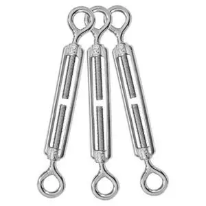 Jamiikury 3PCS M5 Eye & Eye Turnbuckle 304 Stainless Steel Turnbuckle Wire Rope Tension Heavy Duty Turnbuckles for Cable Railing Wire Rope Hardware Kit (M5, Eye & Eye) Jamiikury 3PCS M5 Eye & Eye Turnbuckle 304 Stainless Steel Turnbuckle Wire Rope Tension Heavy Duty Turnbuckles for Cable Railing Wire Rope Hardware Kit (M5, Eye & Eye)
