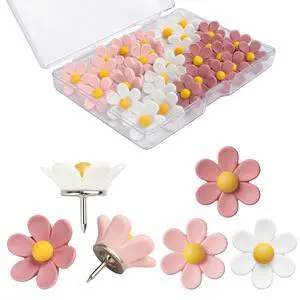 30 Pcs Flowers Push Pins Decorative Thumb Tacks in 3 Colors Cute Office Decor for Women Cork Board Bulletin Board, Photos Wall Maps and Other Offices Schools Supplies Christmas Decoration 30 Pcs Flowers Push Pins Decorative Thumb Tacks in 3 Colors Cute Office Decor for Women Cork Board Bulletin Board, Photos Wall Maps and Other Offices Schools Supplies Christmas Decoration