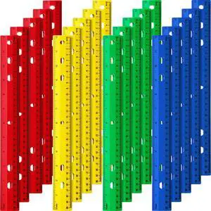 20 Pcs 12 Inch Plastic Ruler Bulk for Classroom,Colorful,6 Hole | Kids Rulers for School, Home, Office, Dual Scale Design, Lightweight School Supplies 20 Pcs 12 Inch Plastic Ruler Bulk for Classroom,Colorful,6 Hole | Kids Rulers for School, Home, Office, Dual Scale Design, Lightweight School Supplies