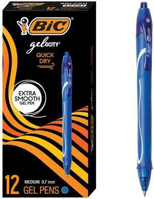 Gelocity Quick Dry Blue Gel Pens, Medium Point, 0.7 mm, 12-Count Pack | Full Grip Design, Smooth Writing Experience, Retractable Clip, Ideal for Students and Teachers, School Supplies Gelocity Quick Dry Blue Gel Pens, Medium Point, 0.7 mm, 12-Count Pack | Full Grip Design, Smooth Writing Experience, Retractable Clip, Ideal for Students and Teachers, School Supplies