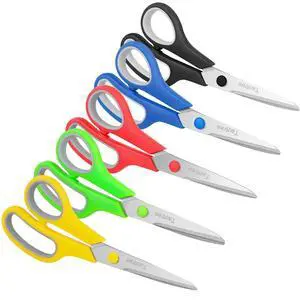 Scissors for Office, Taotree 8"Scissors All Purpose Bulk Set of 5-Pack | School Supplies Student Teacher Classroom, Sharp Craft Shears for Office Home Sewing Fabric, Right/Left Handles, Same Size Scissors for Office, Taotree 8"Scissors All Purpose Bulk Set of 5-Pack | School Supplies Student Teacher Classroom, Sharp Craft Shears for Office Home Sewing Fabric, Right/Left Handles, Same Size