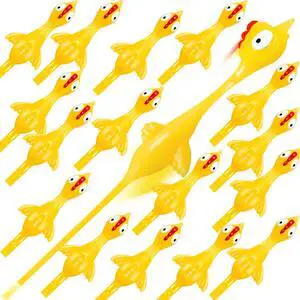 16Pack Finger Slingshot Chicken Rubber,Flying Stretchy Flick Stretchable Chickens Fingers for Gag Gift Birthday Christmas Halloween Party Favors Supplies Yellow 16Pack Finger Slingshot Chicken Rubber,Flying Stretchy Flick Stretchable Chickens Fingers for Gag Gift Birthday Christmas Halloween Party Favors Supplies Yellow