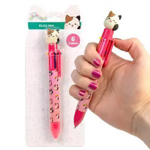 Original Squishmallows Multicolor Pen, Novelty Pen With 6 Inks and Cam the Cat Topper, Cool School Supplies, Cute Pens and Stationery, Gifts for Girls, Back to School Stuff Original Squishmallows Multicolor Pen, Novelty Pen With 6 Inks and Cam the Cat Topper, Cool School Supplies, Cute Pens and Stationery, Gifts for Girls, Back to School Stuff
