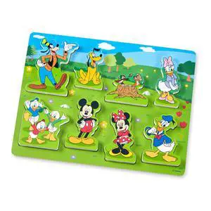 Disney Mickey Mouse Wooden Chunky Puzzle 8-Piece Disney Character Puzzle for Toddlers and Kids Ages 2+ | 8 Chunky Wooden Pieces, Mickey & Friends Puzzle Pieces, Disney Mickey Mouse Wooden Chunky Puzzle 8-Piece Disney Character Puzzle for Toddlers and Kids Ages 2+ | 8 Chunky Wooden Pieces, Mickey & Friends Puzzle Pieces,