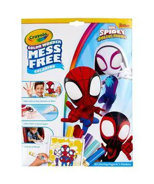 Spiderman Color Wonder Coloring Set, 18 Spiderman Mess Free Coloring Pages for Toddlers, Spiderman Toys, Gifts for Kids Spiderman Color Wonder Coloring Set, 18 Spiderman Mess Free Coloring Pages for Toddlers, Spiderman Toys, Gifts for Kids