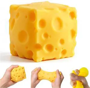 Cheese Squishy, Soft Squishy Cheese Squeeze Block Fidget Toy, Mini Sensory Toy for Stress Relief, Stocking Stuffer Novelty Gifts Party Favors for Kids Adults Cheese Squishy, Soft Squishy Cheese Squeeze Block Fidget Toy, Mini Sensory Toy for Stress Relief, Stocking Stuffer Novelty Gifts Party Favors for Kids Adults