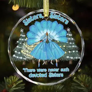 Sister Ornament for Sister, Women Best Friend- White Christmas Ornament 2025 - There were Never Such Devoted Sisters - Xmas Tree Decor Sister Ornament for Sister, Women Best Friend- White Christmas Ornament 2025 - There were Never Such Devoted Sisters - Xmas Tree Decor