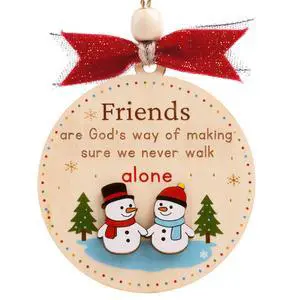 Friend Christmas Ornament Wooden Friendship Ornament for Women (B75) | Christmas ornament for friends. A keepsake friendship gift to treasure. Lightweight wooden decor with red ribbon tie. Friend Christmas Ornament Wooden Friendship Ornament for Women (B75) | Christmas ornament for friends. A keepsake friendship gift to treasure. Lightweight wooden decor with red ribbon tie.