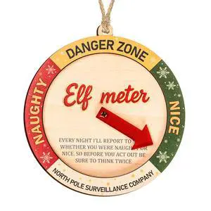 Funny Elf Accessories Naughty or Nice Elf Meter Christmas Ornament 2026, Funny Xmas Decoration, Wooden Decor Gift for Kids, Family, Friend, White Elephant Gifts. Christmas Decorations Funny Elf Accessories Naughty or Nice Elf Meter Christmas Ornament 2026, Funny Xmas Decoration, Wooden Decor Gift for Kids, Family, Friend, White Elephant Gifts. Christmas Decorations