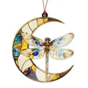 Dragonfly Gifts for Women, Dragonfly Moon Ornament for Christmas Tree Decoration, Birthday Gift for Mom, Mama Gifts Decor, Hanging Car Charm, Symbol of Love, Hope & Transformation Dragonfly Gifts for Women, Dragonfly Moon Ornament for Christmas Tree Decoration, Birthday Gift for Mom, Mama Gifts Decor, Hanging Car Charm, Symbol of Love, Hope & Transformation