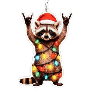 Funny Christmas Ornament - Raccon Gifts Christmas Ornaments 2026 - Animal Lovers Gifts - Acrylic Funny Ornament Decoration for Tree - Gift for Friends, cowoker, Men, Women, Office Funny Christmas Ornament - Raccon Gifts Christmas Ornaments 2026 - Animal Lovers Gifts - Acrylic Funny Ornament Decoration for Tree - Gift for Friends, cowoker, Men, Women, Office