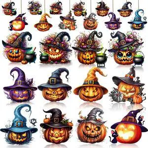 12Pcs Halloween Wooden Ornaments Cute Pumpkin Tree Decorations Gothic Pumpkin Hanging Ornaments Wooden Hat Cat Decorations Design for Halloween Holiday Party Supplies 12Pcs Halloween Wooden Ornaments Cute Pumpkin Tree Decorations Gothic Pumpkin Hanging Ornaments Wooden Hat Cat Decorations Design for Halloween Holiday Party Supplies