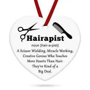 Hairdresser Gifts for Women Hairdresser Ceramic Christmas Ornament Gifts Hair Stylist Presents for Sisters Friend Cosmetology Graduation Presents for Girl Hair Stylist Hairdressing Gift Hairdresser Gifts for Women Hairdresser Ceramic Christmas Ornament Gifts Hair Stylist Presents for Sisters Friend Cosmetology Graduation Presents for Girl Hair Stylist Hairdressing Gift