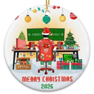 Gamer Christmas Ornament 2026 - Gaming Ornaments for Teen Boys, Him | Video Gamer Gifts for Sons, Brothers - Ceramic Xmas Ornament Decorations 2026 Gamer Christmas Ornament 2026 - Gaming Ornaments for Teen Boys, Him | Video Gamer Gifts for Sons, Brothers - Ceramic Xmas Ornament Decorations 2026