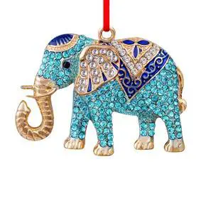 Elephant Christmas Ornament - Metal Teal Ornament for Christmas Tree Friendship Sisterhood Elephant Ornaments for Women Kids Home Decorations Hanging Gifts Elephant Christmas Ornament - Metal Teal Ornament for Christmas Tree Friendship Sisterhood Elephant Ornaments for Women Kids Home Decorations Hanging Gifts
