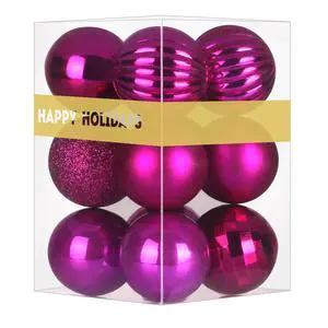 Fuchsia 1.6" Small Christmas Balls Christmas Tree Decoration Ornaments Shatterproof Hanging Balls for Birthday Halloween Holiday Wedding Decorations Set of 12pcs Fuchsia 1.6" Small Christmas Balls Christmas Tree Decoration Ornaments Shatterproof Hanging Balls for Birthday Halloween Holiday Wedding Decorations Set of 12pcs