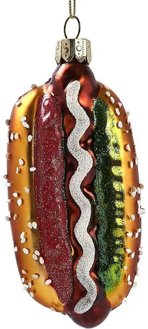 Hanging Ornaments for Christmas Tree 2025 - Hot Dog 3D Glass Blown Tree Decorations, Mini Food Funny Snacks Small Christmas Decor for Xmas Tree Home Outdoor Centerpiece Hanging Ornaments for Christmas Tree 2025 - Hot Dog 3D Glass Blown Tree Decorations, Mini Food Funny Snacks Small Christmas Decor for Xmas Tree Home Outdoor Centerpiece