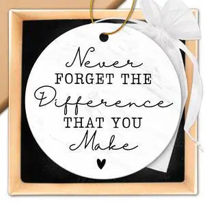 Thank You Gifts for Women Men - Ceramic Christmas Ornaments 2026 | Appreciation Gifts for Teachers, Nurses, Coworkers, Bosses and Friends, Gift-Ready Packaging with Elegant Box and Silk Bag Thank You Gifts for Women Men - Ceramic Christmas Ornaments 2026 | Appreciation Gifts for Teachers, Nurses, Coworkers, Bosses and Friends, Gift-Ready Packaging with Elegant Box and Silk Bag