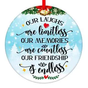 Our Friendship is Endless Christmas Ornaments Friend Gifts for Women, Best Friend Ornaments for Christmas Tree Decorations Friendship Gifts for Friends Female Women Our Friendship is Endless Christmas Ornaments Friend Gifts for Women, Best Friend Ornaments for Christmas Tree Decorations Friendship Gifts for Friends Female Women