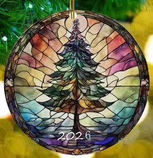 Christmas Ornaments 2026,Fun Acrylic Decoration Gifts (Christmas Tree) | Stained Glass Style, Exquisite And Elegant Christmas Tree Ornaments, Unique Christmas Ornament Gifts Christmas Ornaments 2026,Fun Acrylic Decoration Gifts (Christmas Tree) | Stained Glass Style, Exquisite And Elegant Christmas Tree Ornaments, Unique Christmas Ornament Gifts