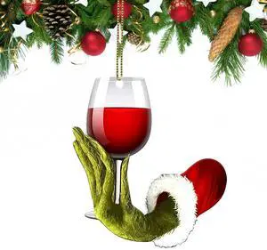 Christmas Ornaments 2026 - Funny Wine Cup Green Hanging Decorations for Tree, 2D Acrylic Christmas Tree Pendants, Indoor Holiday Decor, Party Decorations, Unique for Wine Lovers Christmas Ornaments 2026 - Funny Wine Cup Green Hanging Decorations for Tree, 2D Acrylic Christmas Tree Pendants, Indoor Holiday Decor, Party Decorations, Unique for Wine Lovers