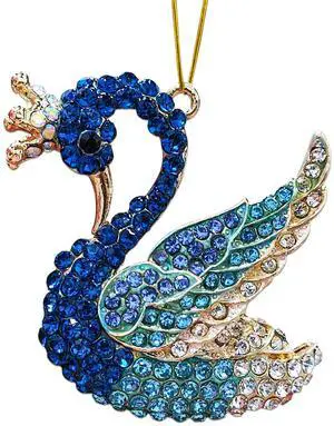 Blue Swan Christmas Ornaments 2026, Handmade Metallic Ornament with Rhinestone, Elegant Cute Ornament for Christmas Tree, Beautiful Ornaments for Kids, Girls,Women Blue Swan Christmas Ornaments 2026, Handmade Metallic Ornament with Rhinestone, Elegant Cute Ornament for Christmas Tree, Beautiful Ornaments for Kids, Girls,Women