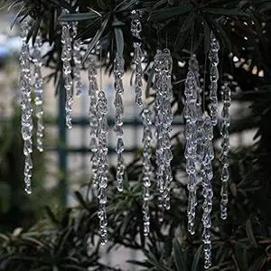 25 pcs icicles Ornament Set - Christmas Decoration Acrylic Clear icicles Set (25pcs Icicle Ornament) 25 pcs icicles Ornament Set - Christmas Decoration Acrylic Clear icicles Set (25pcs Icicle Ornament)
