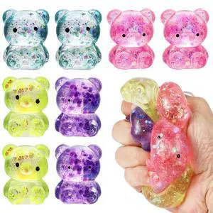8 Pack Bear Squishy Toys, Glitter Colorful Sensory Stress Balls for Anxiety Relief, Squishy Balls Fidget Toys for Kids Adult, Squeeze Balls Bulk, Party Favors Goodie Bags Stuffer for Boys Girls 8 Pack Bear Squishy Toys, Glitter Colorful Sensory Stress Balls for Anxiety Relief, Squishy Balls Fidget Toys for Kids Adult, Squeeze Balls Bulk, Party Favors Goodie Bags Stuffer for Boys Girls
